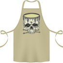 Skull Snare Drum Drummer Drumming Cotton Apron 100% Organic Khaki