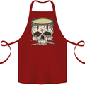 Skull Snare Drum Drummer Drumming Cotton Apron 100% Organic Maroon