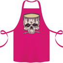 Skull Snare Drum Drummer Drumming Cotton Apron 100% Organic Pink