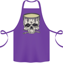 Skull Snare Drum Drummer Drumming Cotton Apron 100% Organic Purple