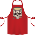 Skull Snare Drum Drummer Drumming Cotton Apron 100% Organic Red
