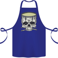 Skull Snare Drum Drummer Drumming Cotton Apron 100% Organic Royal Blue
