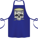 Skull Snare Drum Drummer Drumming Cotton Apron 100% Organic Royal Blue