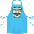 Skull Snare Drum Drummer Drumming Cotton Apron 100% Organic Turquoise