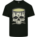 Skull Snare Drum Drummer Drumming Kids T-Shirt Childrens Black