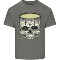 Skull Snare Drum Drummer Drumming Kids T-Shirt Childrens Charcoal