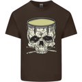 Skull Snare Drum Drummer Drumming Kids T-Shirt Childrens Chocolate