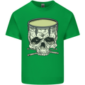 Skull Snare Drum Drummer Drumming Kids T-Shirt Childrens Irish Green