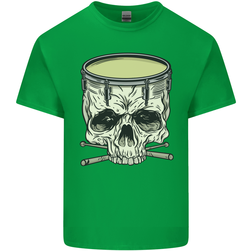 Skull Snare Drum Drummer Drumming Kids T-Shirt Childrens Irish Green