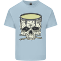 Skull Snare Drum Drummer Drumming Kids T-Shirt Childrens Light Blue