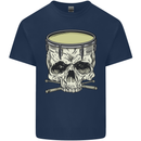 Skull Snare Drum Drummer Drumming Kids T-Shirt Childrens Navy Blue