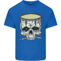 Skull Snare Drum Drummer Drumming Kids T-Shirt Childrens Royal Blue