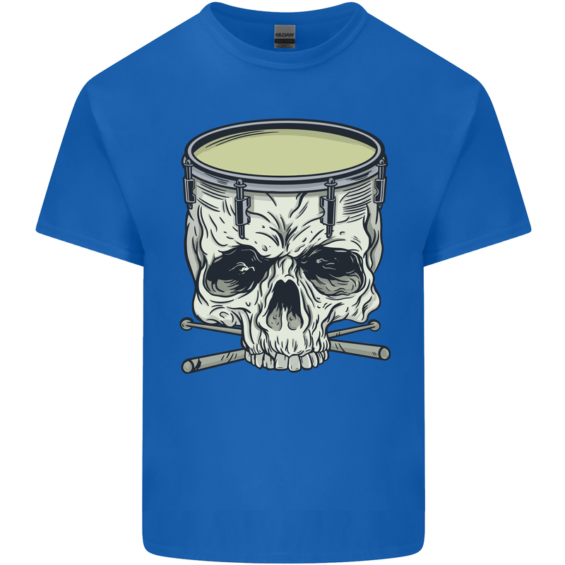 Skull Snare Drum Drummer Drumming Kids T-Shirt Childrens Royal Blue