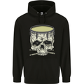 Skull Snare Drum Drummer Drumming Mens 80% Cotton Hoodie Black