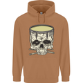 Skull Snare Drum Drummer Drumming Mens 80% Cotton Hoodie Caramel Latte