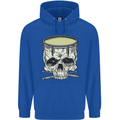 Skull Snare Drum Drummer Drumming Mens 80% Cotton Hoodie Royal Blue