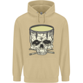 Skull Snare Drum Drummer Drumming Mens 80% Cotton Hoodie Sand