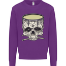 Skull Snare Drum Drummer Drumming Mens Sweatshirt Jumper Purple