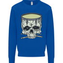 Skull Snare Drum Drummer Drumming Mens Sweatshirt Jumper Royal Blue