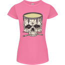 Skull Snare Drum Drummer Drumming Womens Petite Cut T-Shirt Azalea