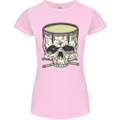 Skull Snare Drum Drummer Drumming Womens Petite Cut T-Shirt Light Pink