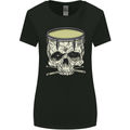 Skull Snare Drum Drummer Drumming Womens Wider Cut T-Shirt Black