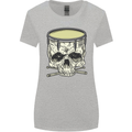 Skull Snare Drum Drummer Drumming Womens Wider Cut T-Shirt Sports Grey