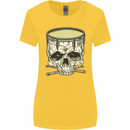Skull Snare Drum Drummer Drumming Womens Wider Cut T-Shirt Yellow