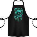 Skull Time Gothic Heavy Metal Rock Music Biker Cotton Apron 100% Organic Black