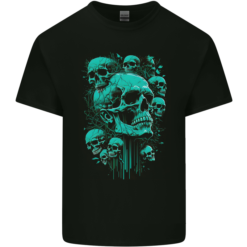 Skull Time Gothic Heavy Metal Rock Music Biker Kids T-Shirt Childrens Black