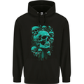 Skull Time Gothic Heavy Metal Rock Music Biker Mens 80% Cotton Hoodie Black