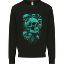 Skull Time Gothic Heavy Metal Rock Music Biker Mens Sweatshirt Jumper Black