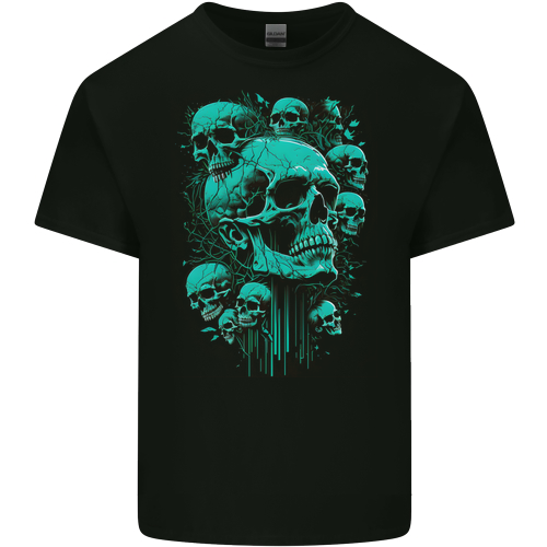 Skull Time Gothic Heavy Metal Rock Music Biker Mens Womens Kids Unisex Black Mens T-Shirt