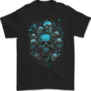 Skull Tree Gothic Heavy Metal Rock Music Biker Mens Gildan Cotton T-Shirt Black