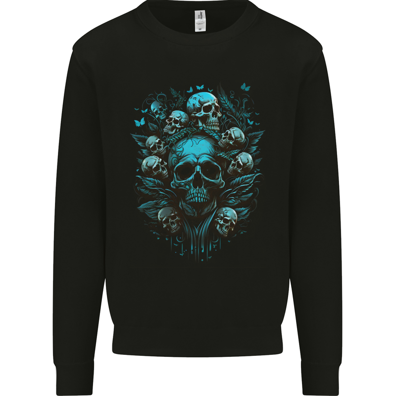 Skull Tree Gothic Heavy Metal Rock Music Biker Mens Sweatshirt Jumper Black