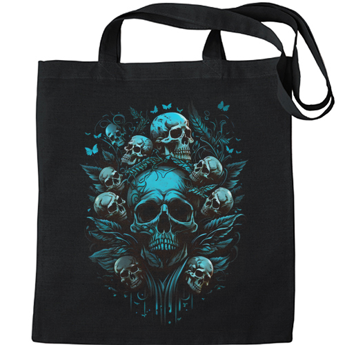 Skull Tree Gothic Heavy Metal Rock Music Biker Mens Womens Kids Unisex Black Tote Bag