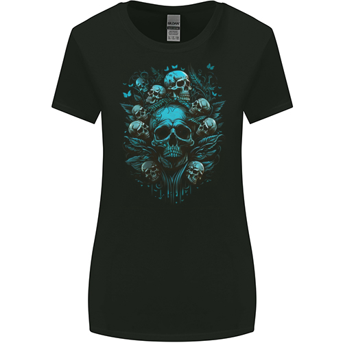 Skull Tree Gothic Heavy Metal Rock Music Biker Mens Womens Kids Unisex Black Womens Missy Fit