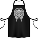 Skull Wings Viking Gothic  Wings Gym Biker Cotton Apron 100% Organic Black