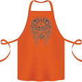 Skull Wings Viking Gothic  Wings Gym Biker Cotton Apron 100% Organic Orange