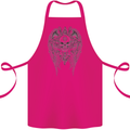 Skull Wings Viking Gothic  Wings Gym Biker Cotton Apron 100% Organic Pink