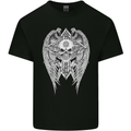 Skull Wings Viking Gothic  Wings Gym Biker Kids T-Shirt Childrens Black