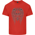Skull Wings Viking Gothic  Wings Gym Biker Kids T-Shirt Childrens Red