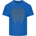 Skull Wings Viking Gothic  Wings Gym Biker Kids T-Shirt Childrens Royal Blue