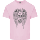 Skull Wings Viking Gothic  Wings Gym Biker Mens Cotton T-Shirt Tee Top Light Pink