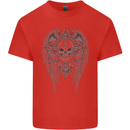 Skull Wings Viking Gothic  Wings Gym Biker Mens Cotton T-Shirt Tee Top Red