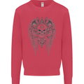 Skull Wings Viking Gothic  Wings Gym Biker Mens Sweatshirt Jumper Heliconia