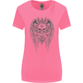 Skull Wings Viking Gothic  Wings Gym Biker Womens Wider Cut T-Shirt Azalea