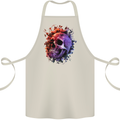 Skull With Spider Flowers and Spider Cotton Apron 100% Organic Natural