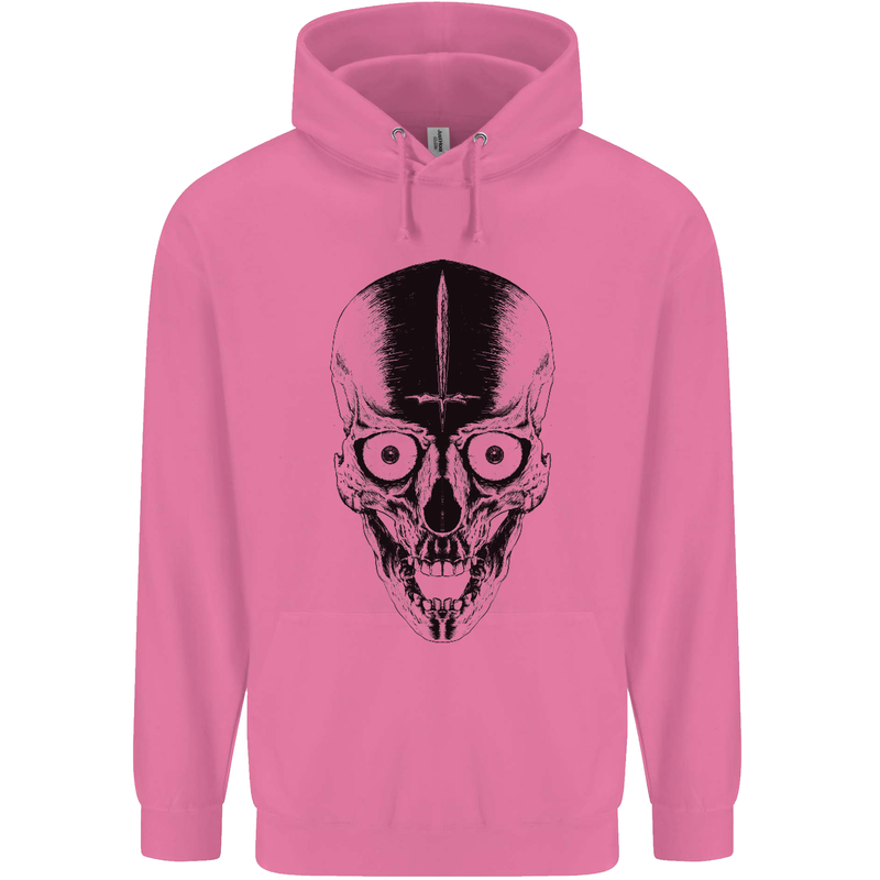Skull With a Sword Gothic Heavy Metal Rock Childrens Kids Hoodie Azalea