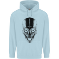 Skull With a Sword Gothic Heavy Metal Rock Childrens Kids Hoodie Light Blue